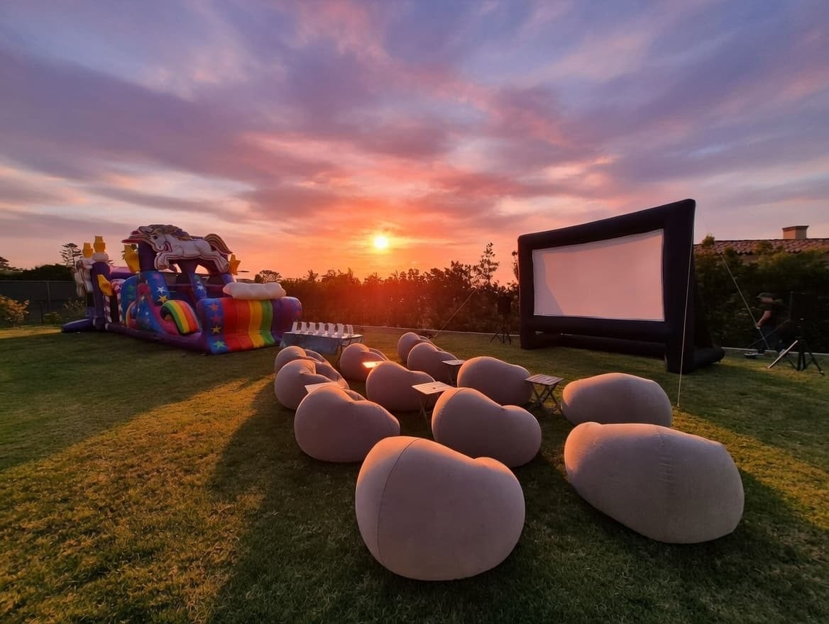 Outdoor movie setup 3 in Leander